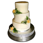 Yellow Rose Wedding Cake